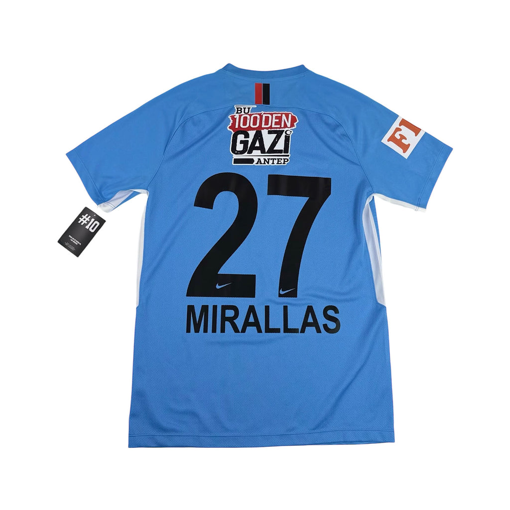GAZIANTEP 2020/21 FOURTH SHIRT - MATCHWORN/ISSUED #27 MIRALLAS (SIZE M) COA INCL.