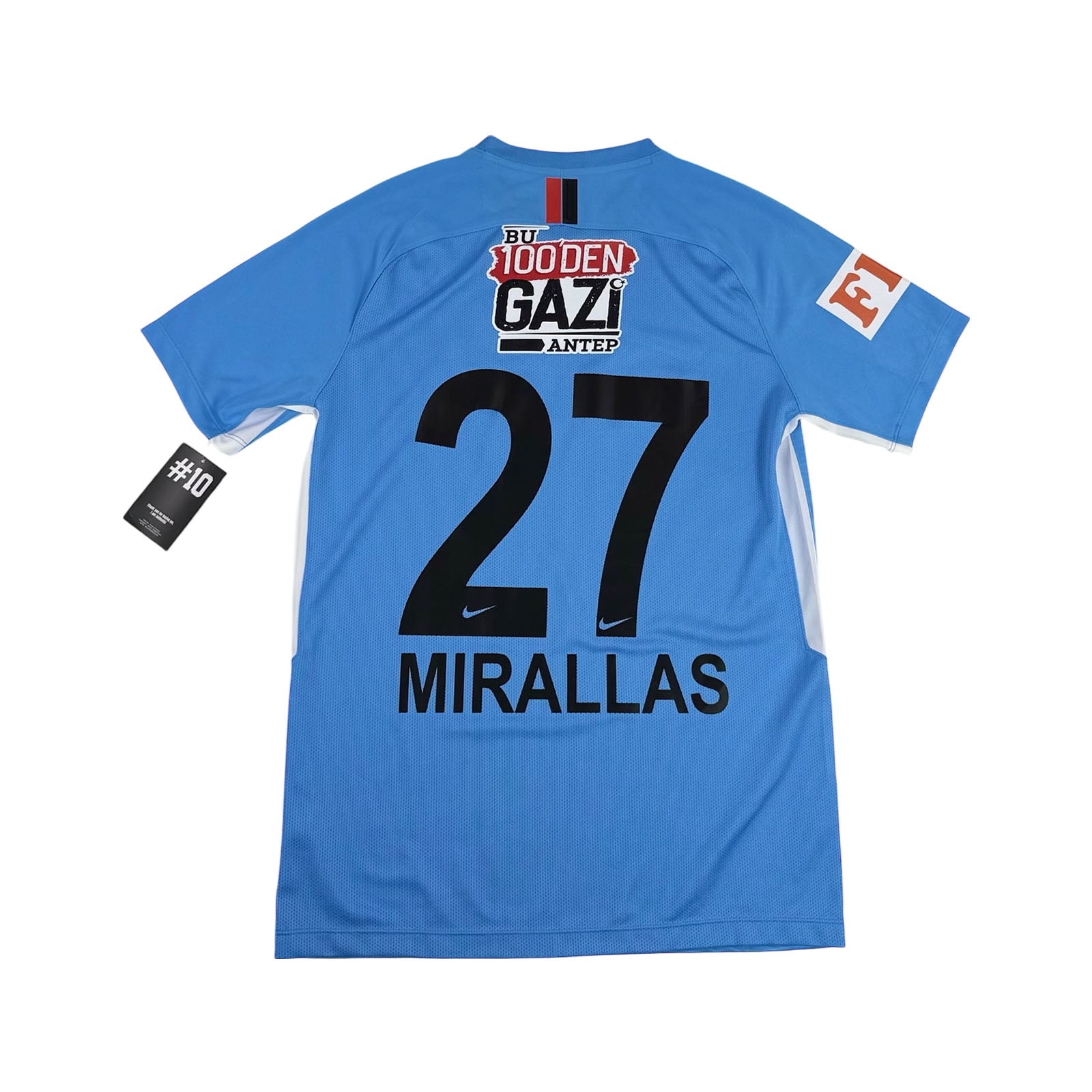 GAZIANTEP 2020/21 FOURTH SHIRT - MATCHWORN/ISSUED #27 MIRALLAS (SIZE M) COA INCL.