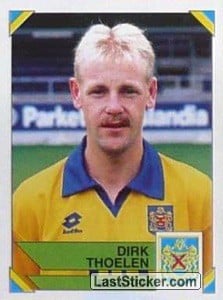 SK BEVEREN 1993/95 HOME SHIRT - MATCHWORN/ISSUED #2 THOELEN (SIZE XL)