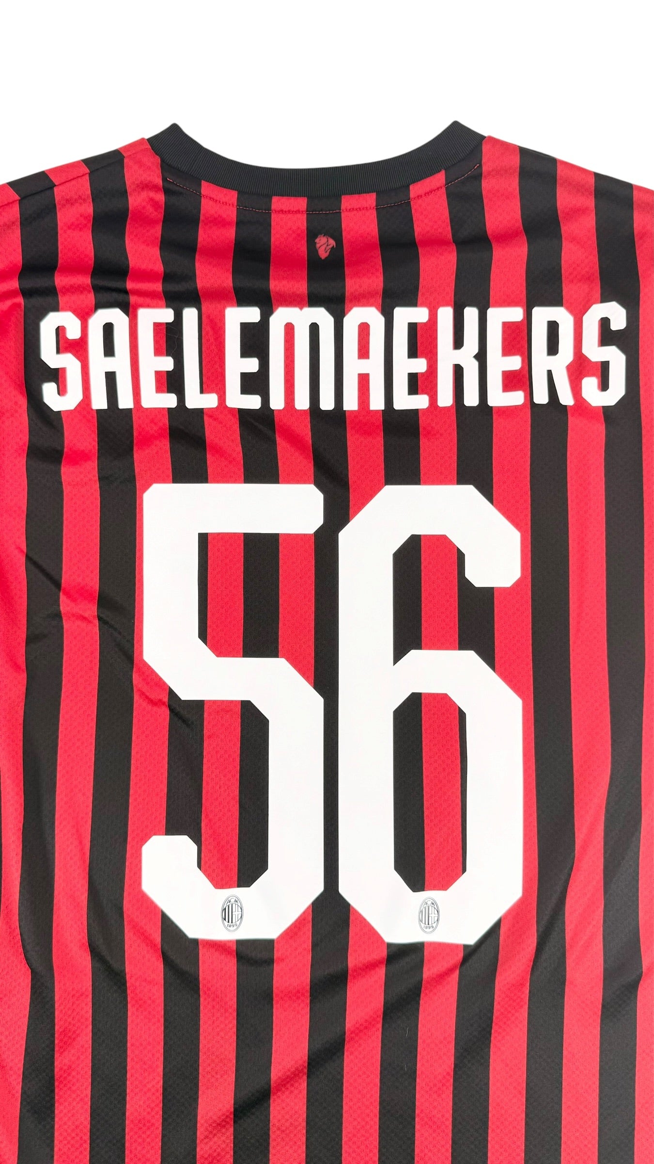 AC MILAN 2019/20 HOME SHIRT - #56 SAELEMAKERS (SIZE S)