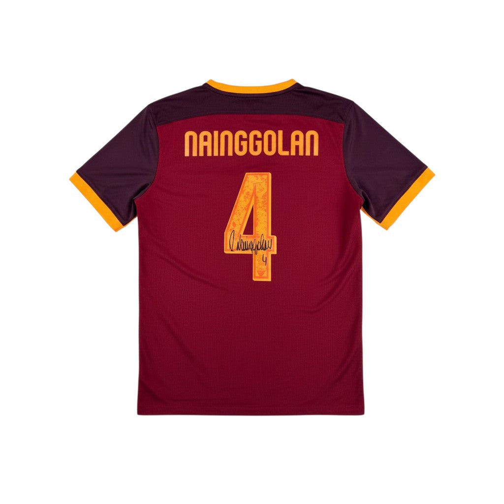 AS ROMA 2015/16 HOME SHIRT – SIGNED #4 NAINGGOLAN (DIFFERENT SIZES) WITH VIDEOPROOF