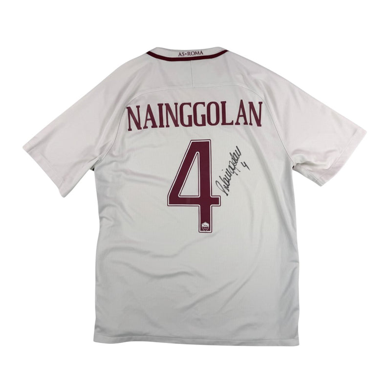 AS ROMA 2016/17 AWAY SHIRT – SIGNED #4 NAINGGOLAN (SIZE XL) WITH VIDEOPROOF
