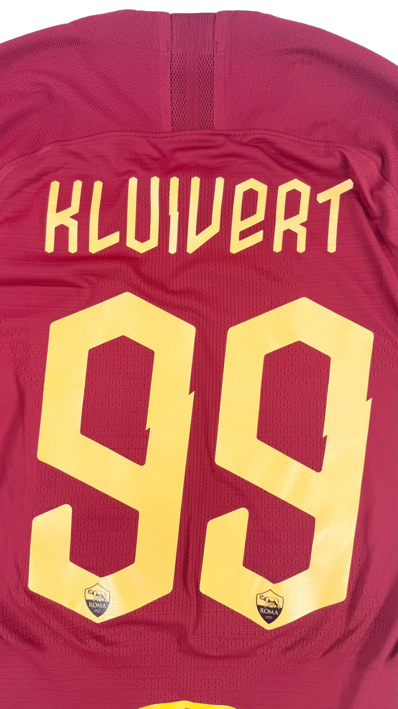 AS ROMA 2019/20 HOME SHIRT - #99 KLUIVERT (SIZE S)