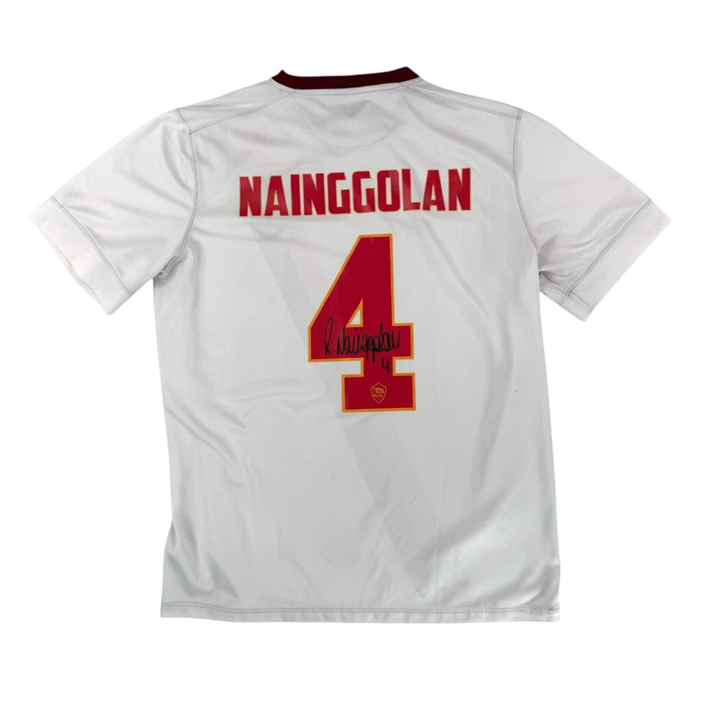 AS ROMA 2014/15 AWAY SHIRT – SIGNED #4 NAINGGOLAN (SIZE XL) WITH VIDEOPROOF