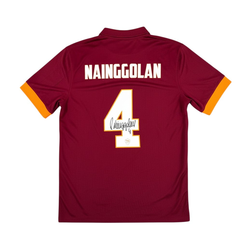 AS ROMA 2014/15 HOME SHIRT – SIGNED #4 NAINGGOLAN (SIZE XL) WITH VIDEOPROOF