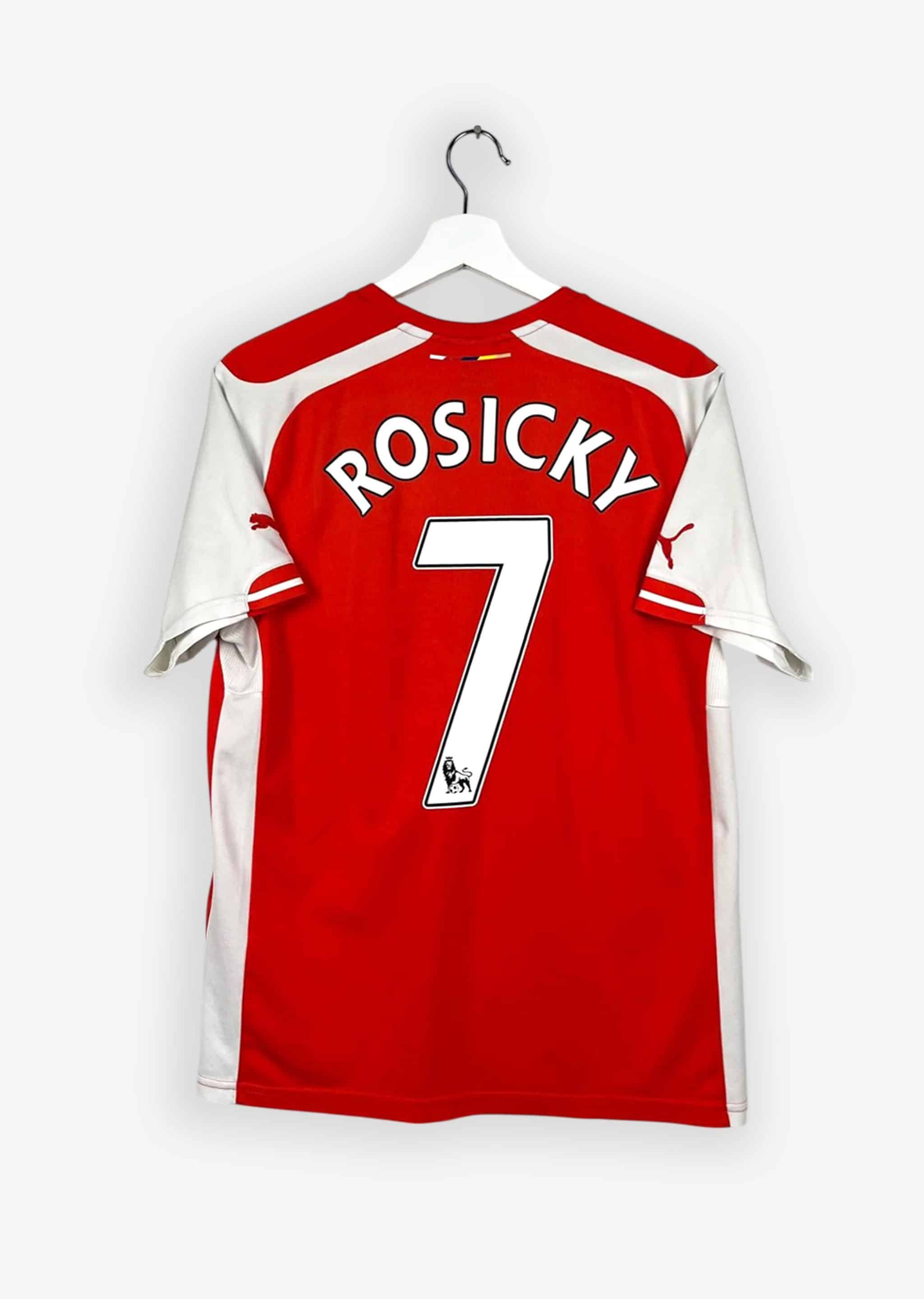 ARSENAL 2014/15 HOME SHIRT - #7 ROSICKY (SIZE M)