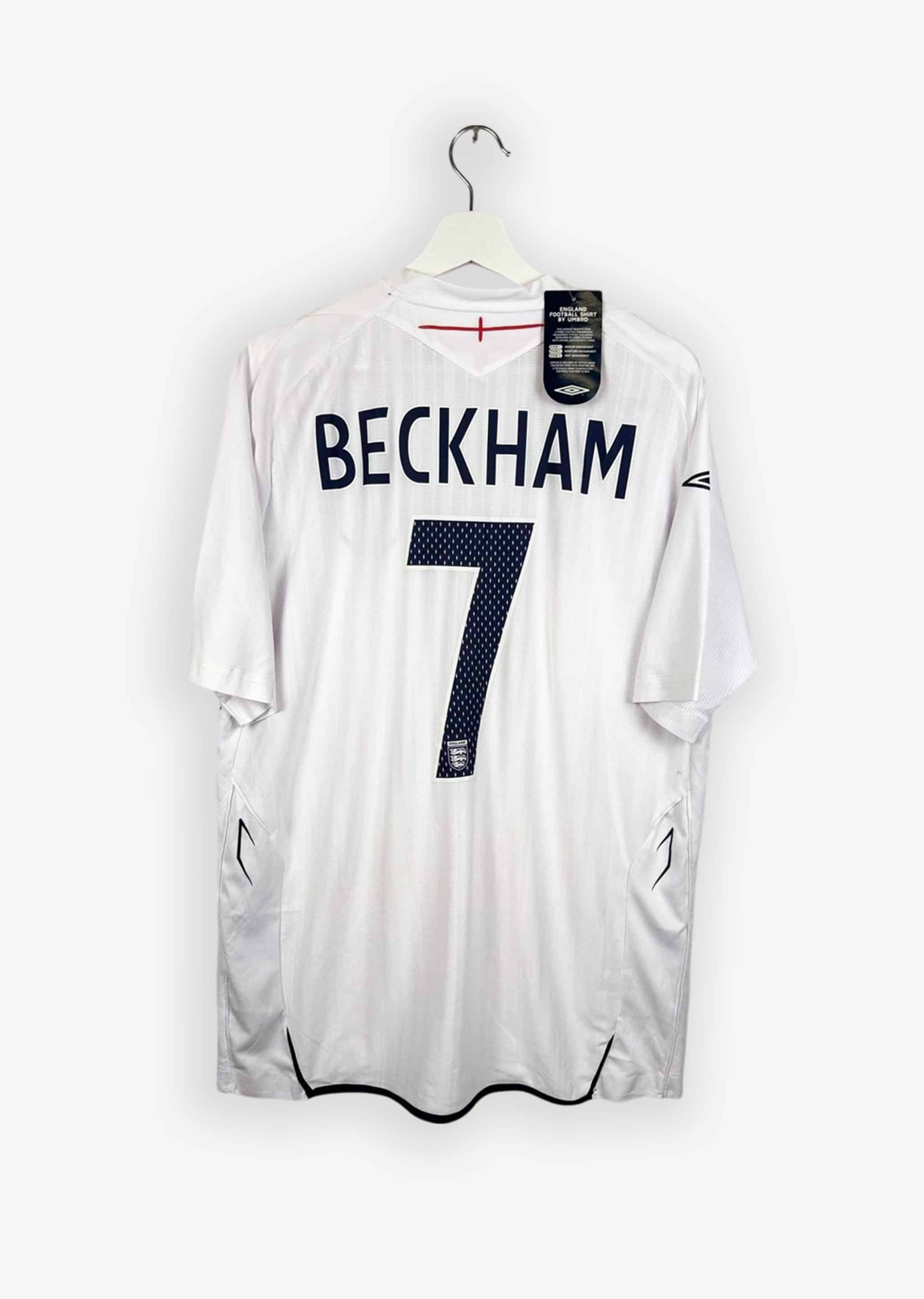 ENGLAND 2007/08 HOME SHIRT - #7 BECKHAM (SIZE XL) NWT
