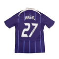 RSC ANDERLECHT 2008/09 AWAY SHIRT - SIGNED #27 WASILEWSKI (SIZE L)