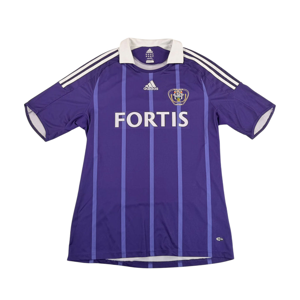 RSC ANDERLECHT 2008/09 AWAY SHIRT - SIGNED #27 WASILEWSKI (SIZE L)
