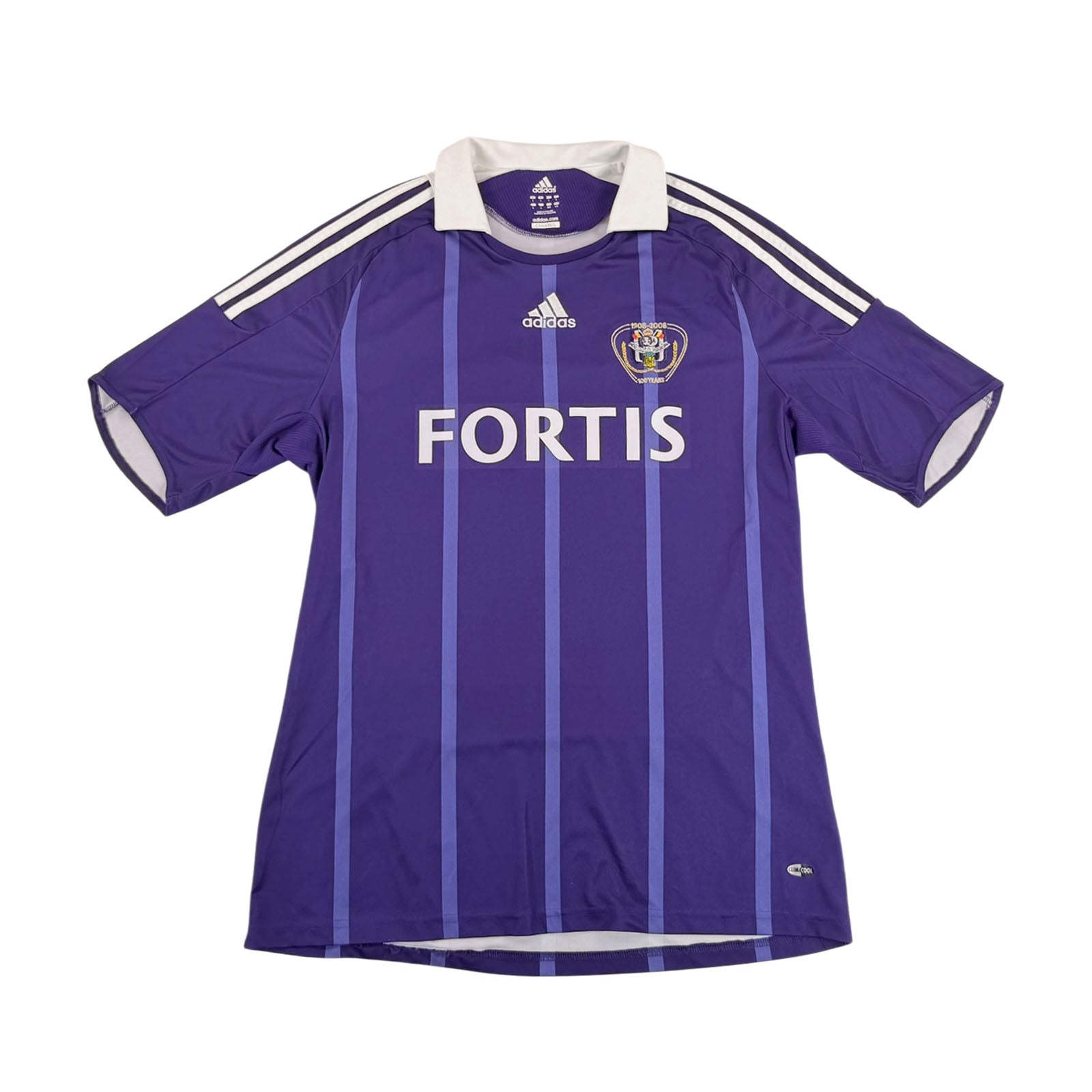 RSC ANDERLECHT 2008/09 AWAY SHIRT - SIGNED #27 WASILEWSKI (SIZE L)