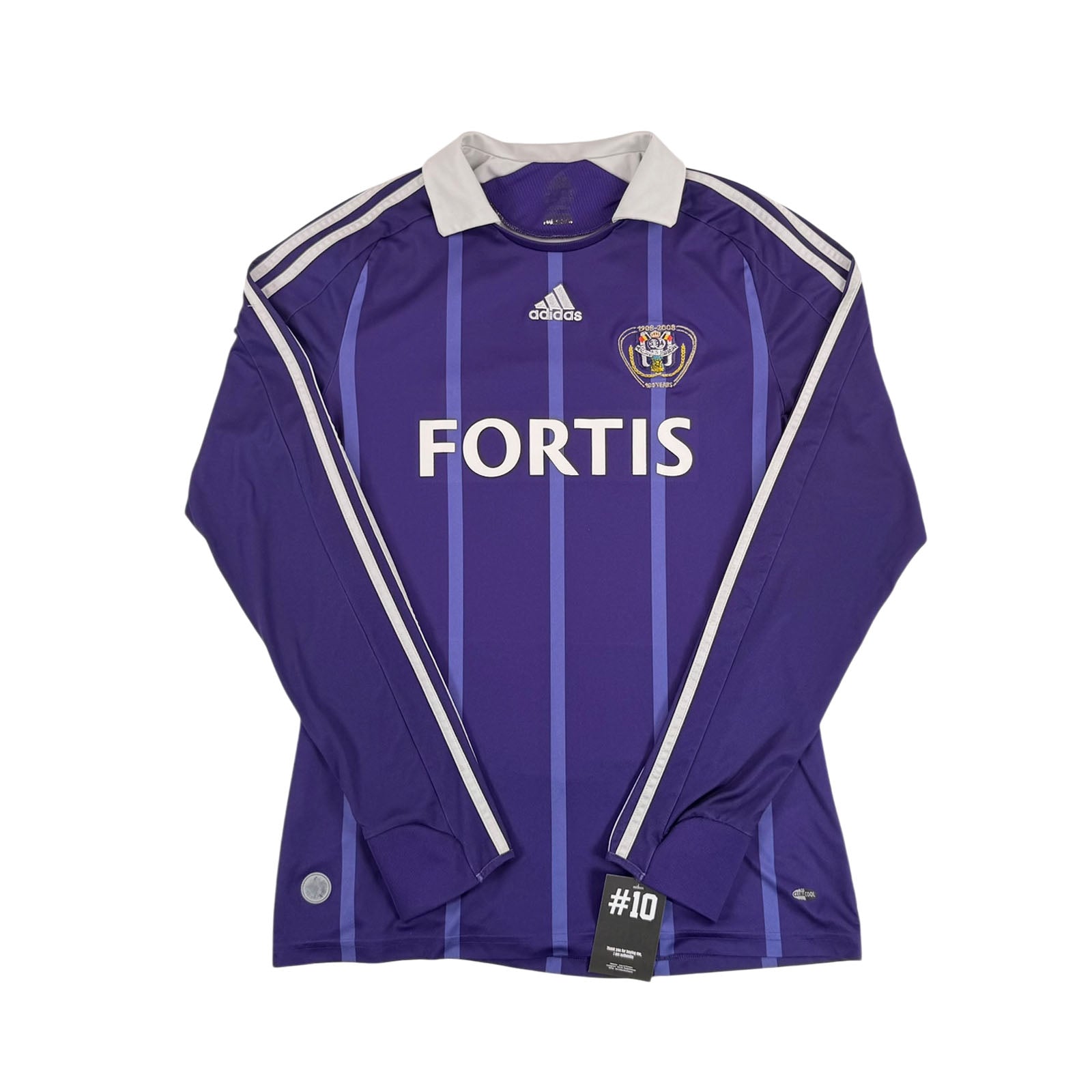 RSC ANDERLECHT 2008/09 AWAY SHIRT L/S - SIGNED #27 WASILEWSKI (SIZE M)