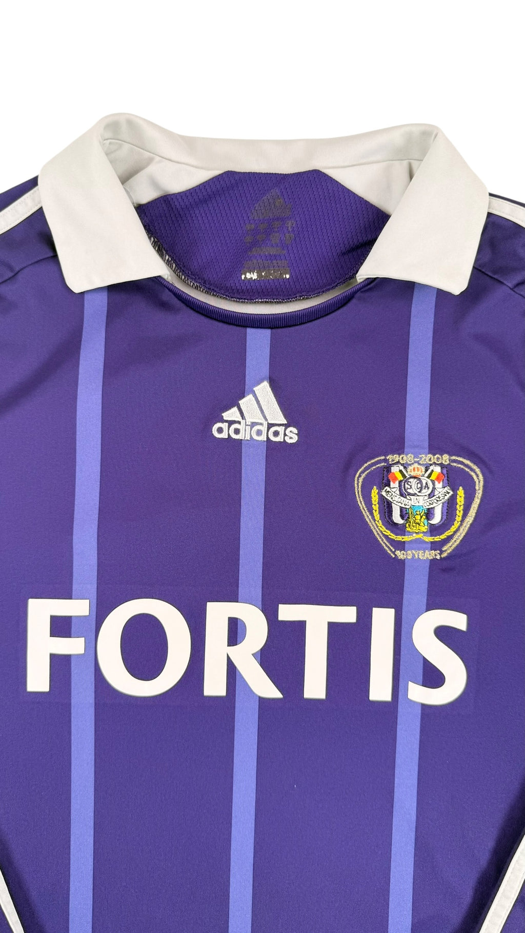 RSC ANDERLECHT 2008/09 AWAY SHIRT L/S - SIGNED #27 WASILEWSKI (SIZE M)
