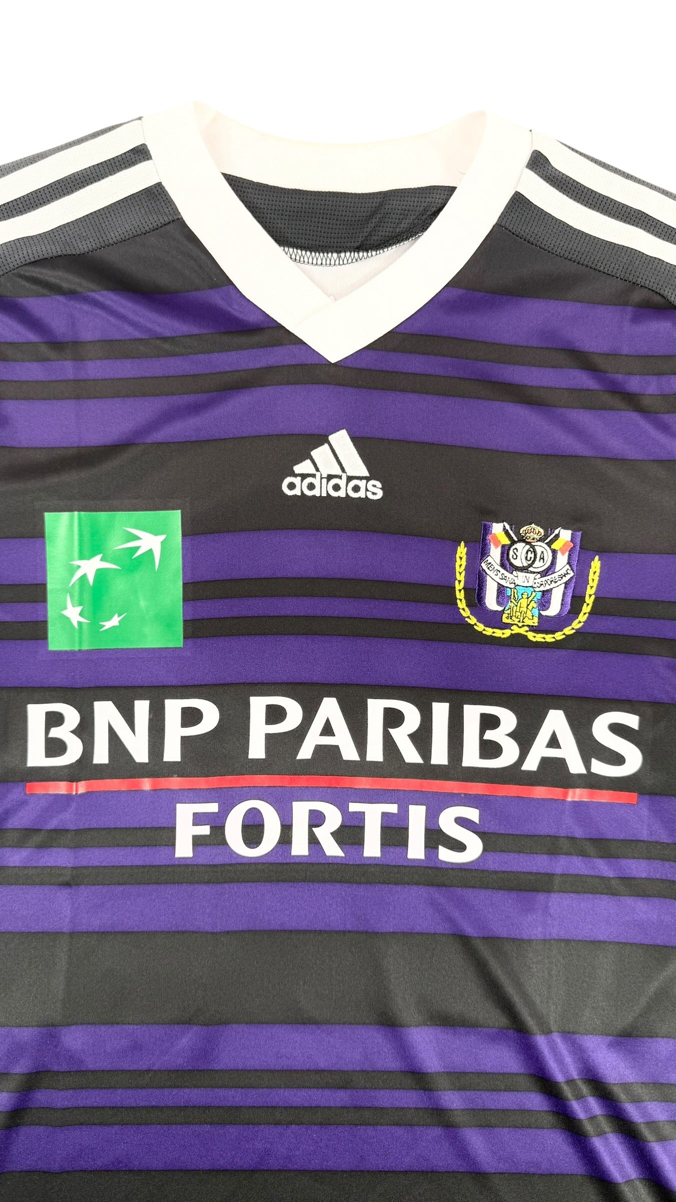 RSC ANDERLECHT 2010/11 AWAY SHIRT - SIGNED #27 WASILEWSKI (SIZE M)