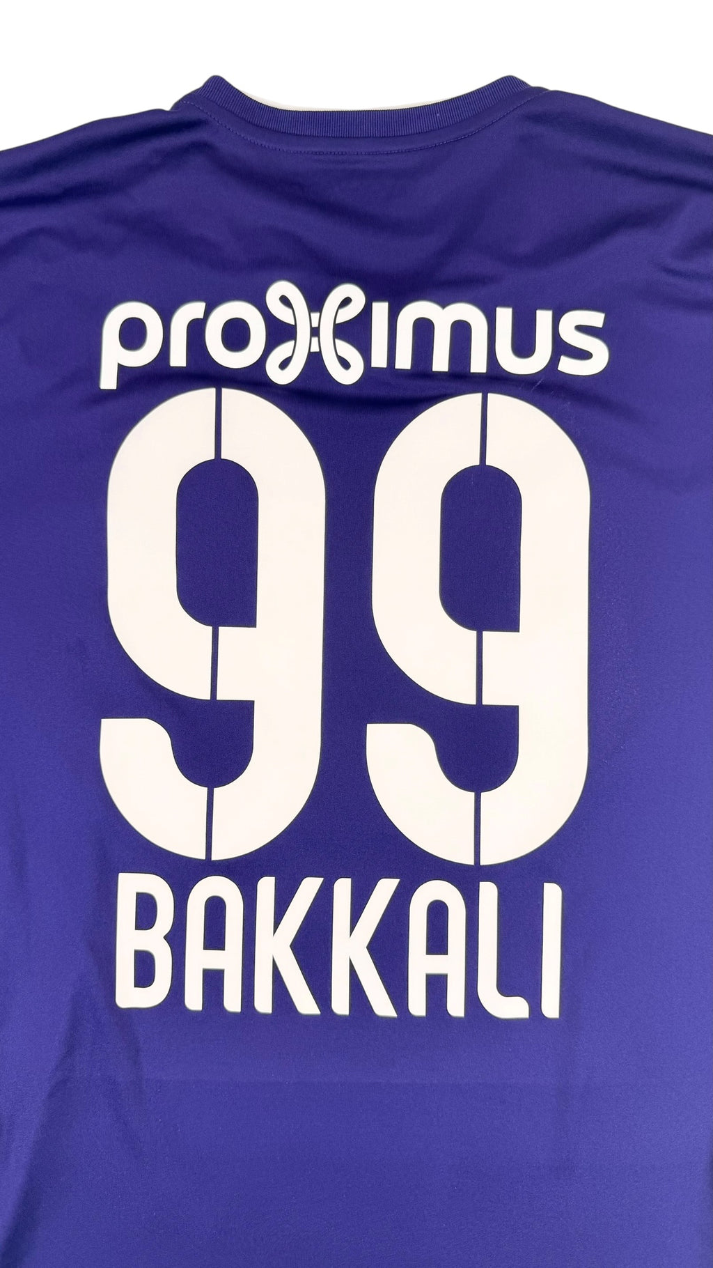 RSC ANDERLECHT 2018/19 HOME SHIRT - #99 BAKKALI (SIZE M)