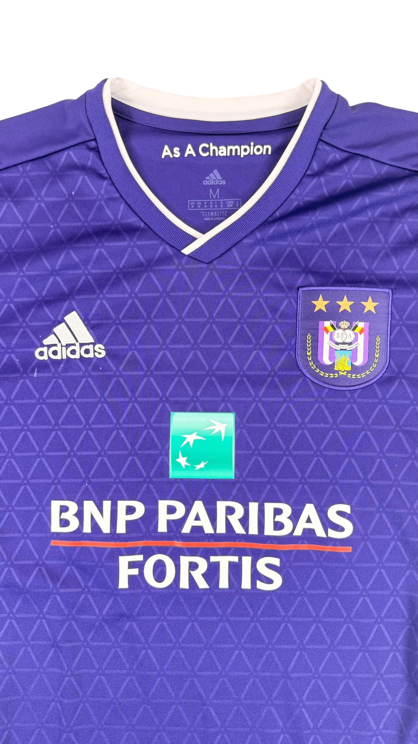 RSC ANDERLECHT 2018/19 HOME SHIRT - #99 BAKKALI (SIZE M)