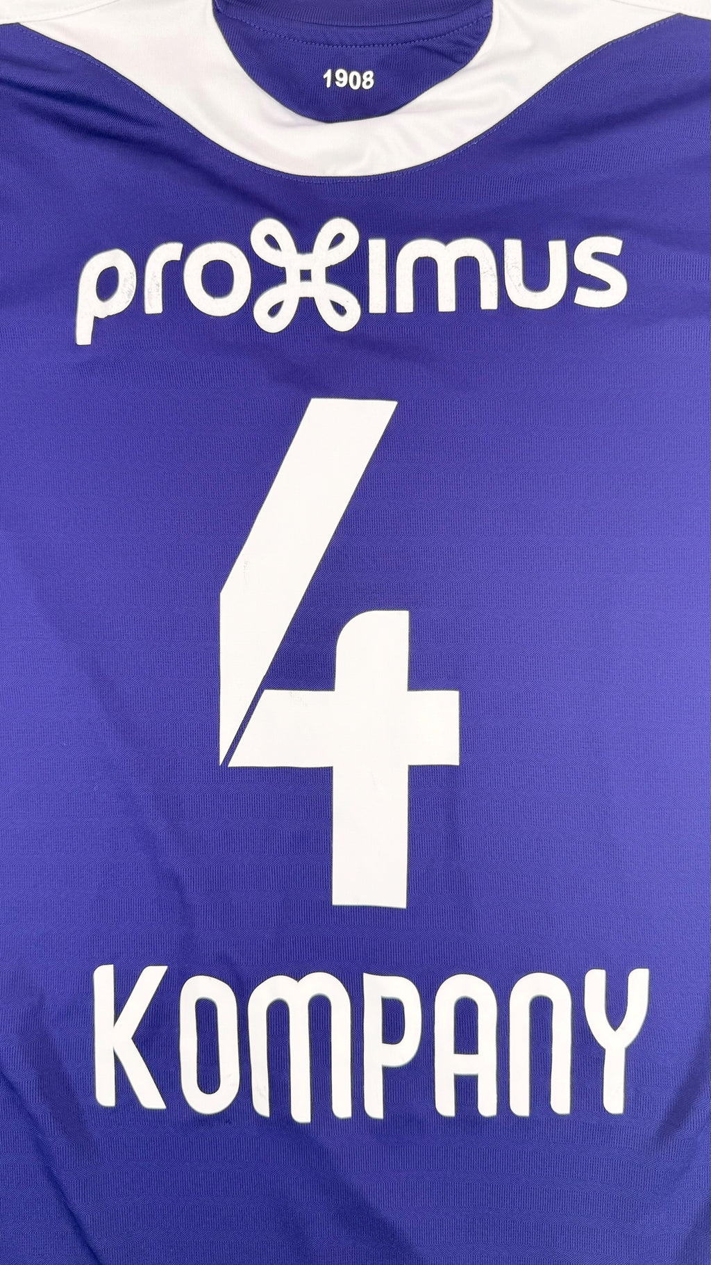 RSC ANDERLECHT 2019/20 HOME SHIRT - #4 KOMPANY (SIZE M)