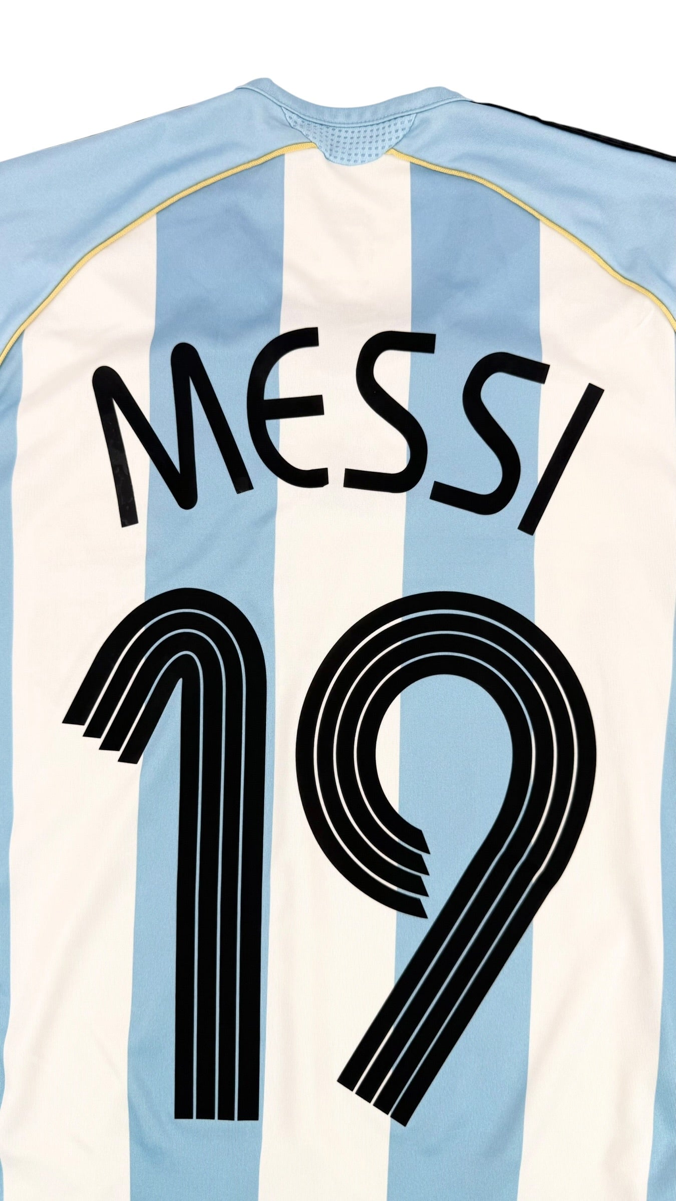 ARGENTINA 2006/07 HOME SHIRT - #19 MESSI (SIZE S)