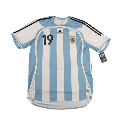 ARGENTINA 2006/07 HOME SHIRT - #19 MESSI (SIZE L)