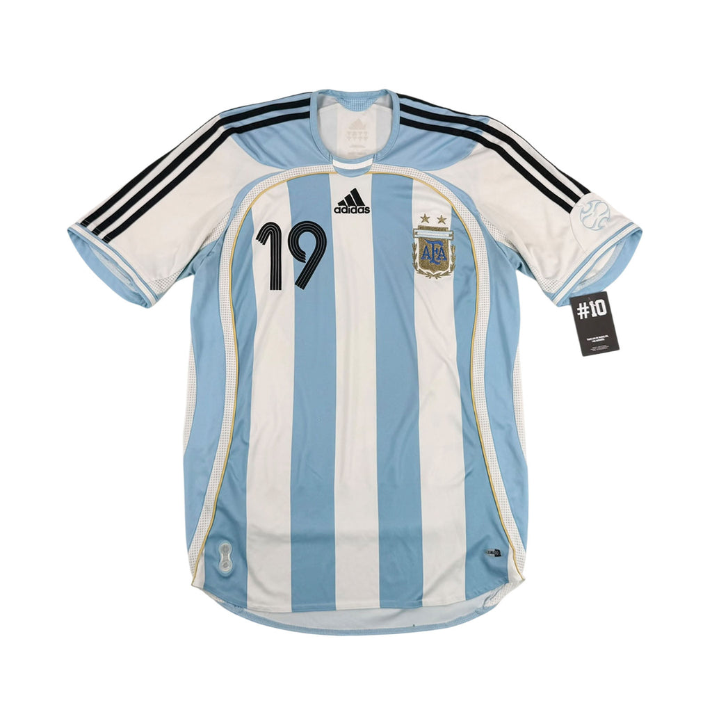 ARGENTINA 2006/07 HOME SHIRT - #19 MESSI (SIZE S)