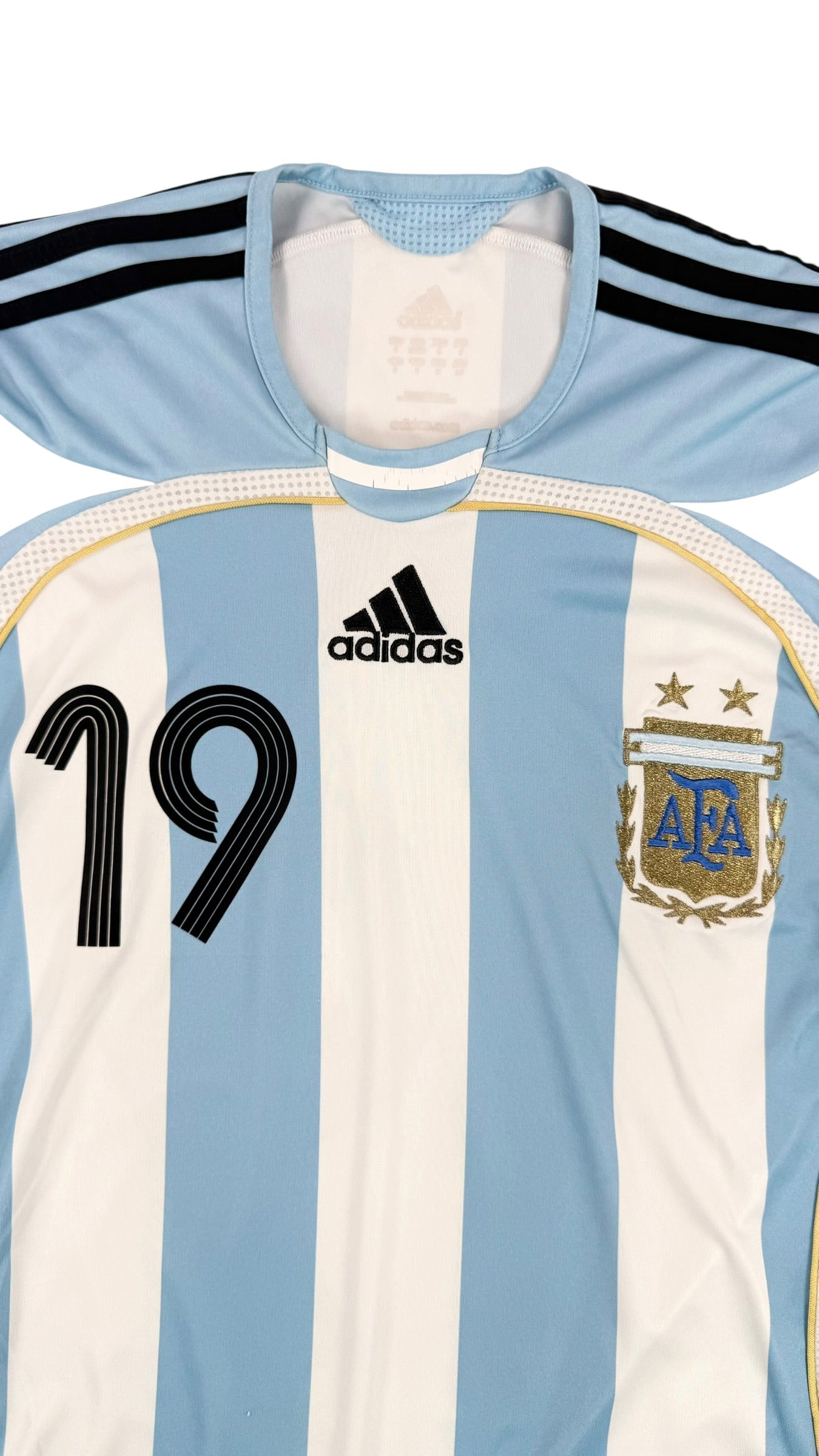 ARGENTINA 2006/07 HOME SHIRT - #19 MESSI (SIZE L)