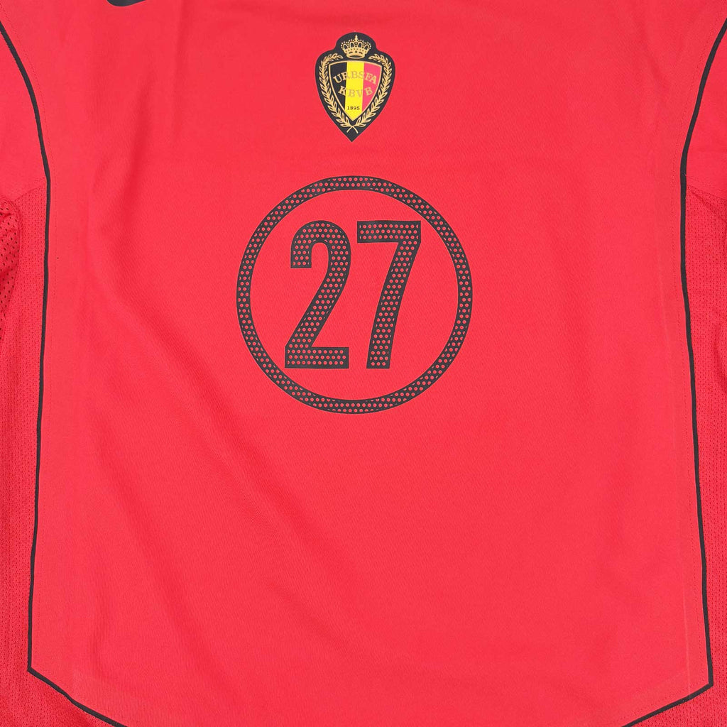 BELGIUM 2004/2005 HOME SHIRT - #27 KOMPANY 