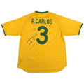 BRAZIL 2000/01 HOME SHIRT - SIGNED #3 ROBERTO CARLOS (SIZE XL)