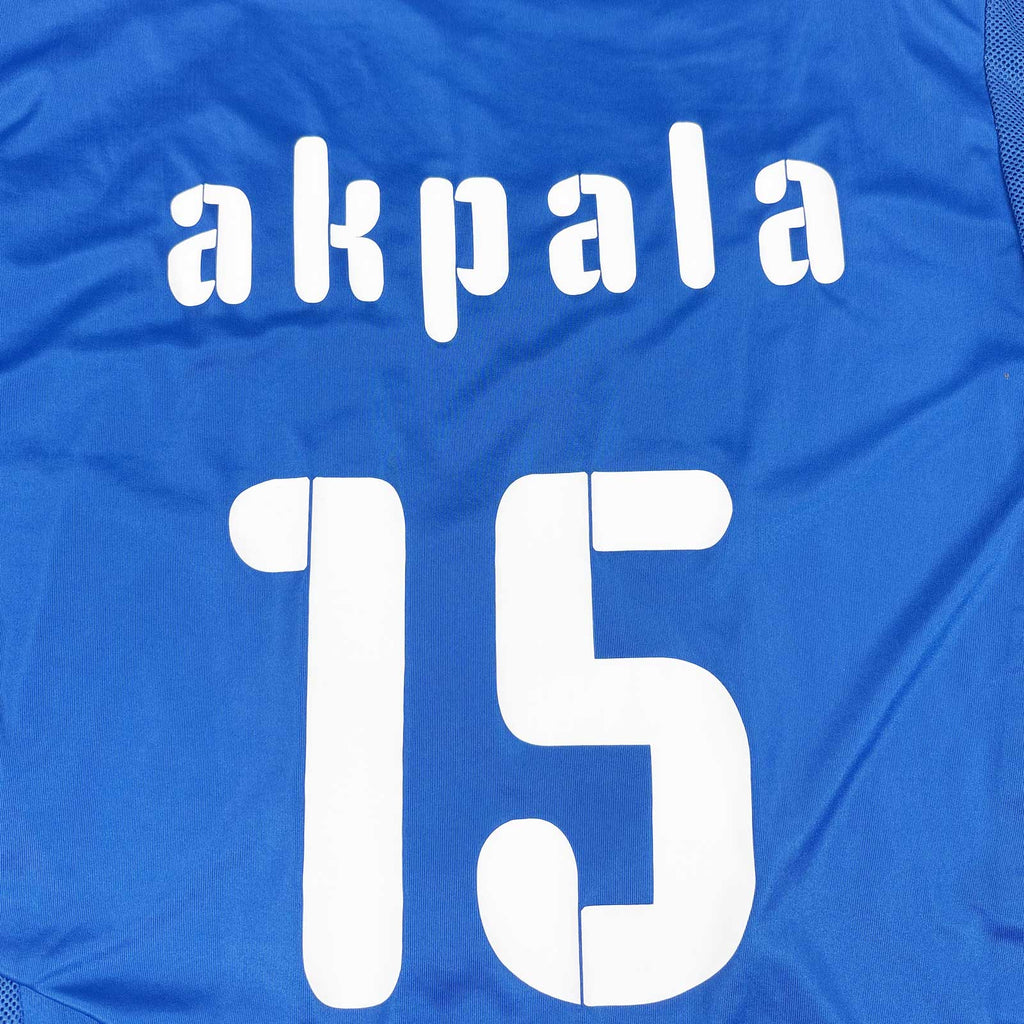 CLUB BRUGGE 2008/09 HOME SHIRT - #15 AKPALA (SIZE M)