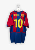 FC BARCELONA 2002/03 HOME SHIRT - #10 RIQUELME (SIZE XL)