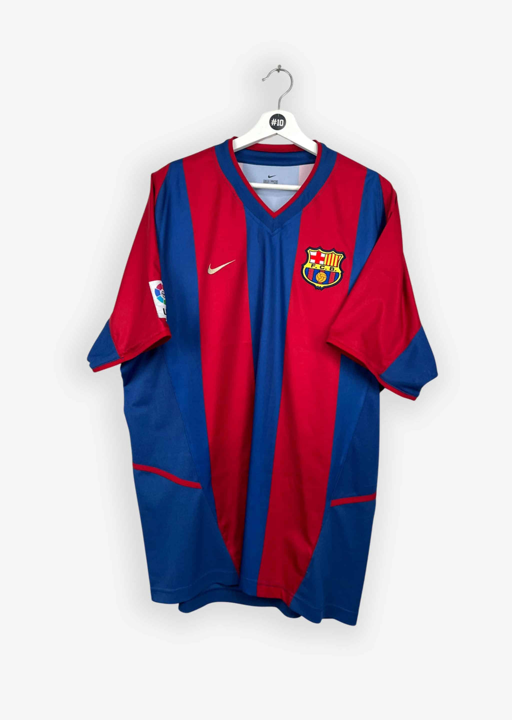 FC BARCELONA 2002/03 HOME SHIRT - #10 RIQUELME (SIZE XL)