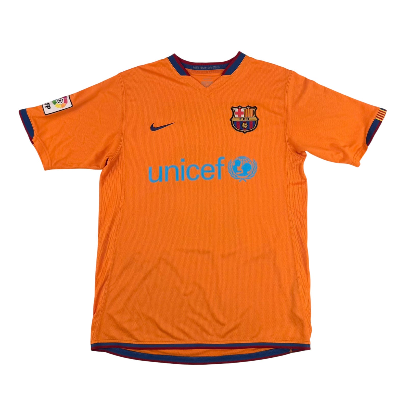 FC BARCELONA 2006/07 AWAY SHIRT - SIGNED #10 RONALDINHO (SIZE L)