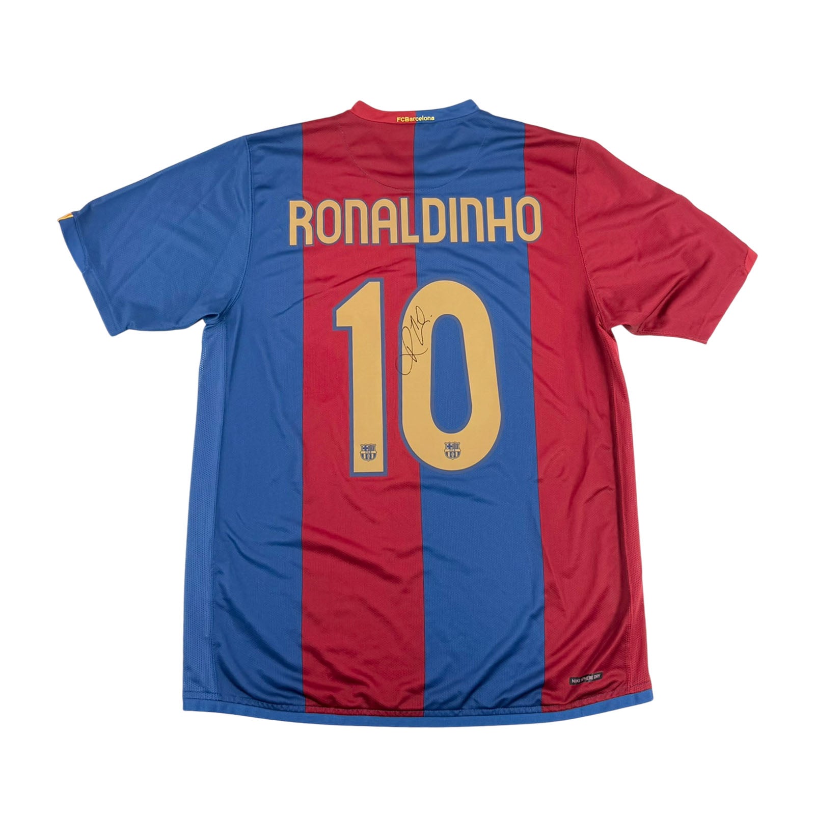 Barcelona 2006_07 home shirt Ronaldinho signed