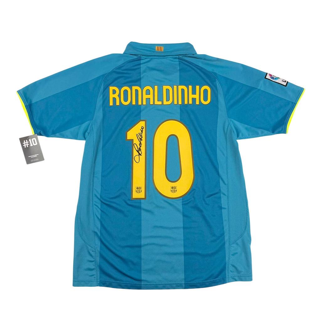 Barcelona 2007_08 away shirt Ronaldinho signed