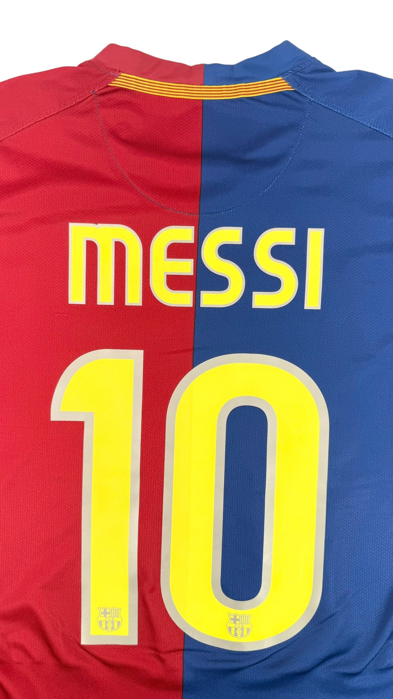 FC BARCELONA 2008/09 HOME SHIRT - #10 MESSI (SIZE S)