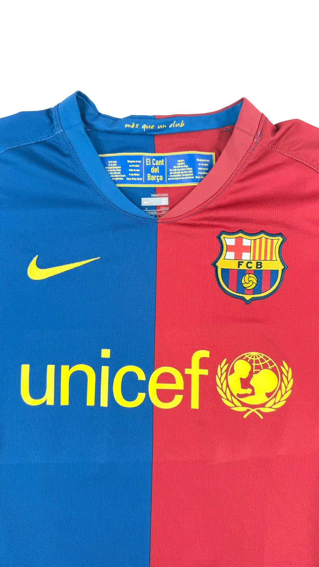 FC BARCELONA 2008/09 HOME SHIRT - #10 MESSI (SIZE S)