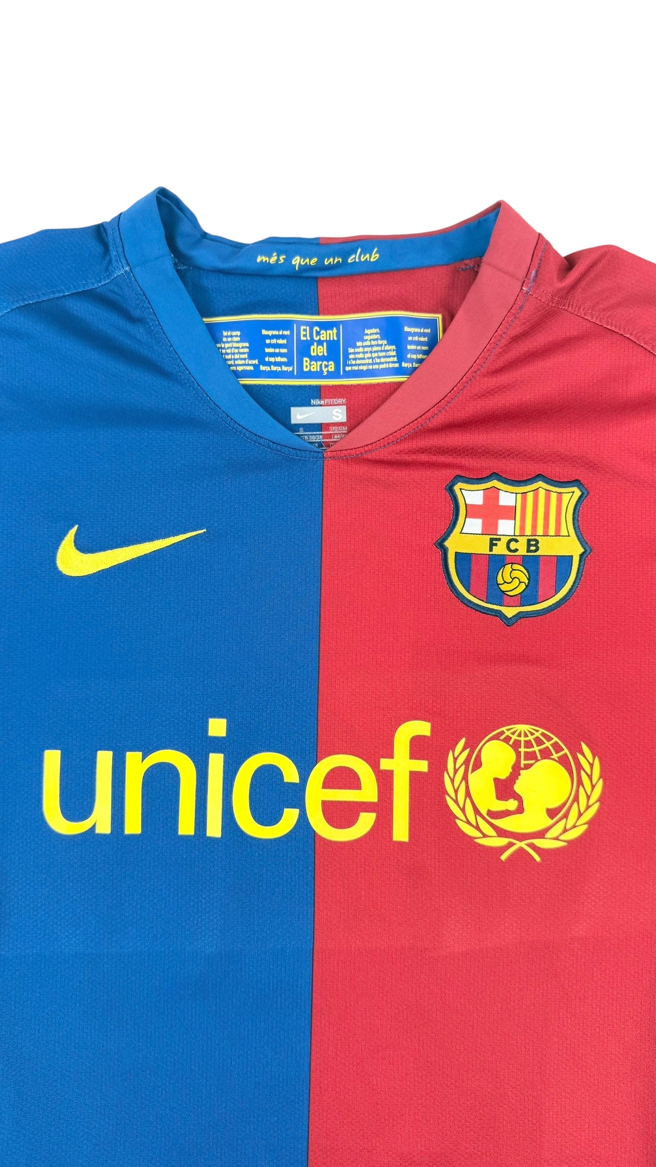 FC BARCELONA 2008/09 HOME SHIRT - #10 MESSI (SIZE S)