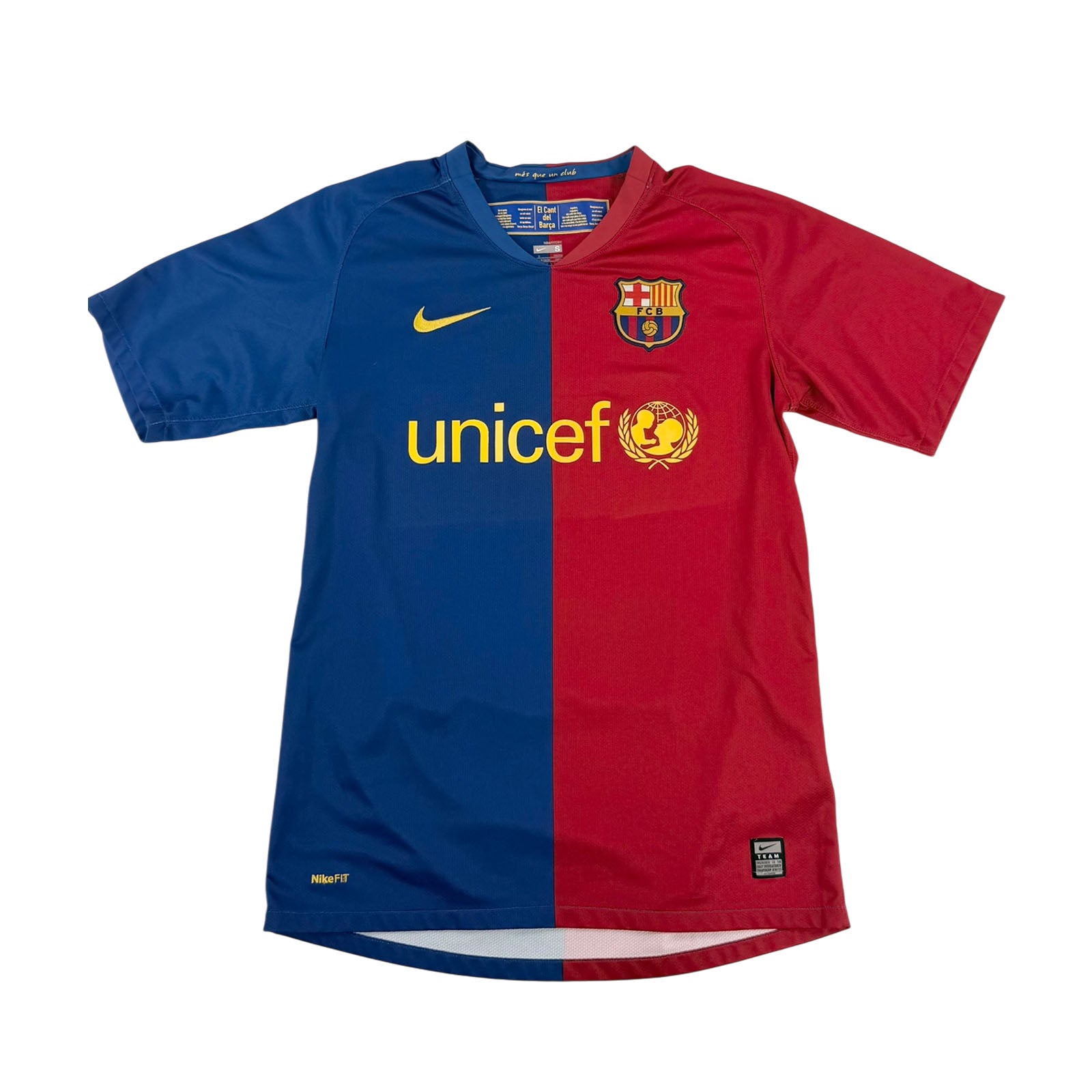 FC BARCELONA 2008/09 HOME SHIRT - #10 MESSI (SIZE S)