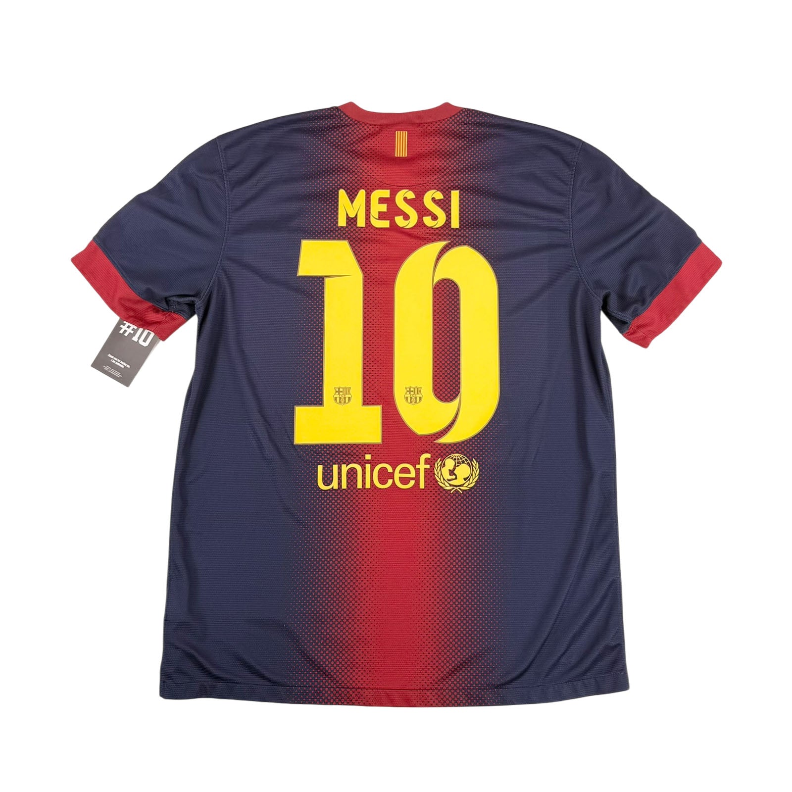 FC BARCELONA 2012/13 HOME SHIRT - #10 MESSI (SIZE L)