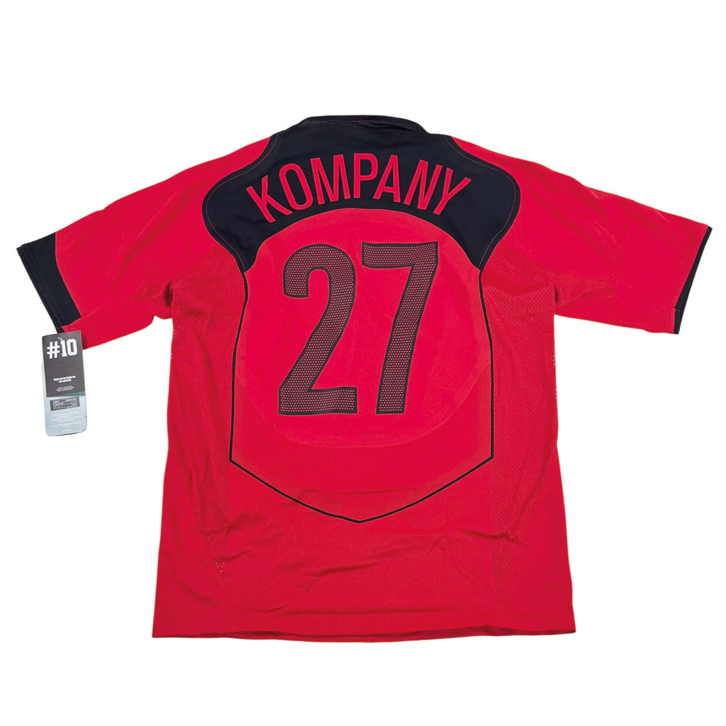 BELGIUM 2004/2005 HOME SHIRT - PLAYER ISSUE #27 KOMPANY (SIZE L) NWT