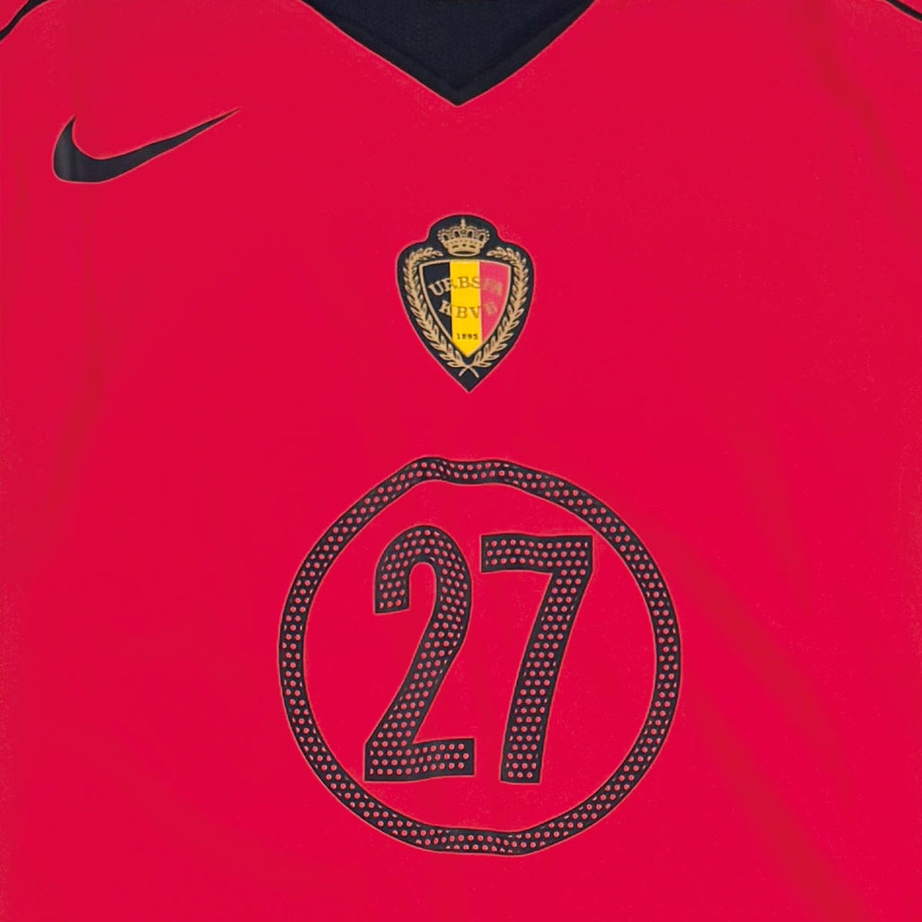 BELGIUM 2004/2005 HOME SHIRT - PLAYER ISSUE #27 KOMPANY (SIZE L) NWT