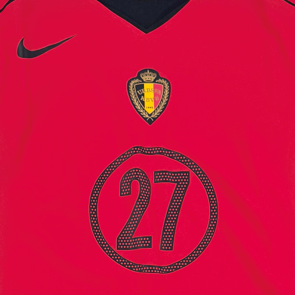 BELGIUM 2004/2005 HOME SHIRT - PLAYER ISSUE #27 KOMPANY (SIZE L) NWT
