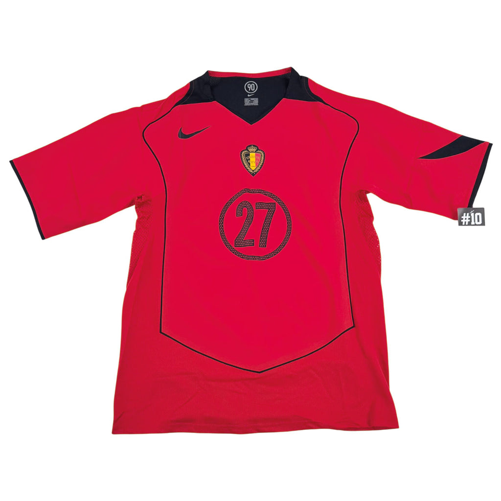 BELGIUM 2004/2005 HOME SHIRT - PLAYER ISSUE #27 KOMPANY (SIZE L) NWT