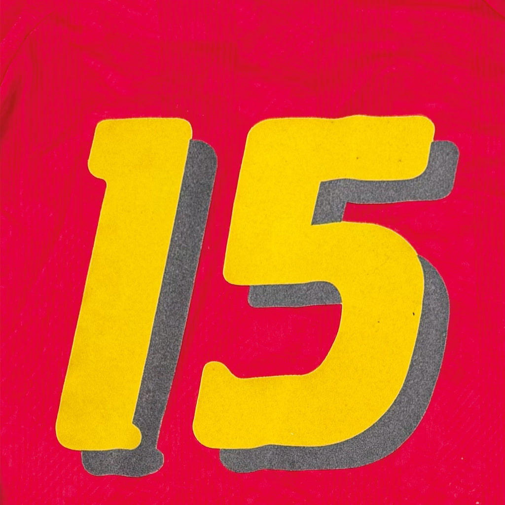 BELGIUM 1994 HOME SHIRT - MATCHWORN/ISSUED #15 MARC EMMERS VS ARMENIA
