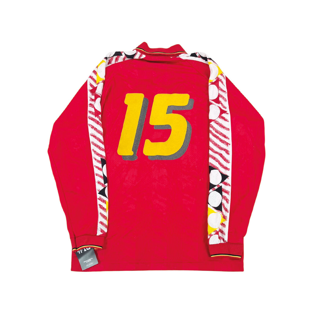 BELGIUM 1994 HOME SHIRT - MATCHWORN/ISSUED #15 MARC EMMERS VS ARMENIA