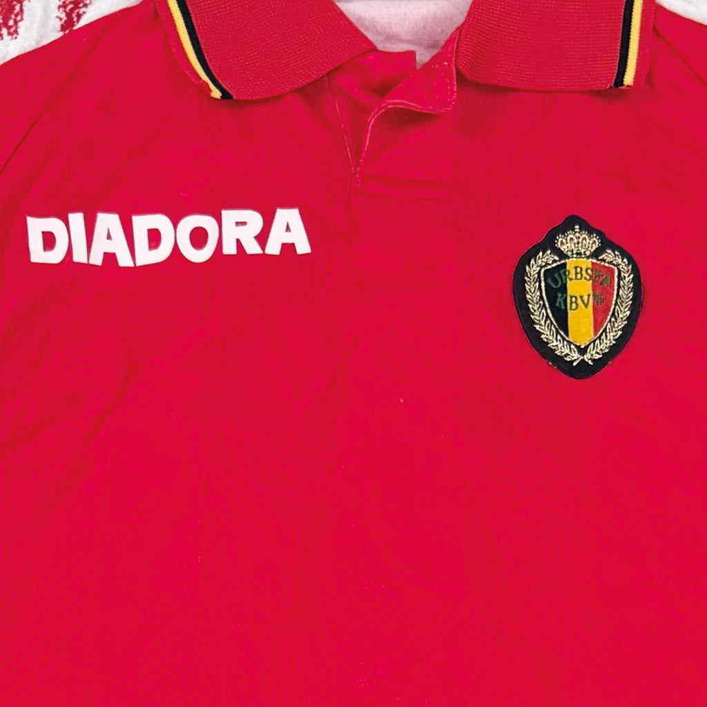 BELGIUM 1994 HOME SHIRT - MATCHWORN/ISSUED #15 MARC EMMERS VS ARMENIA