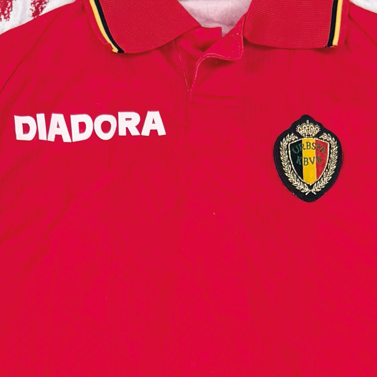 BELGIUM 1994 HOME SHIRT - MATCHWORN/ISSUED #15 MARC EMMERS VS ARMENIA