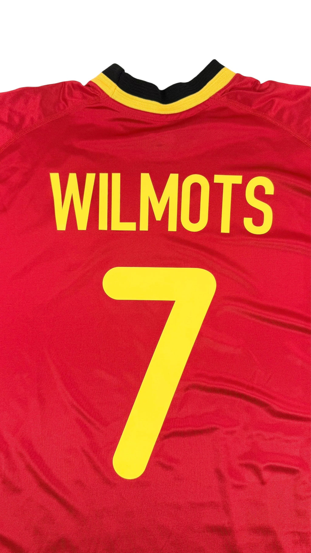 BELGIUM 2000/01 HOME SHIRT - #7 WILMOTS (SIZE XL)