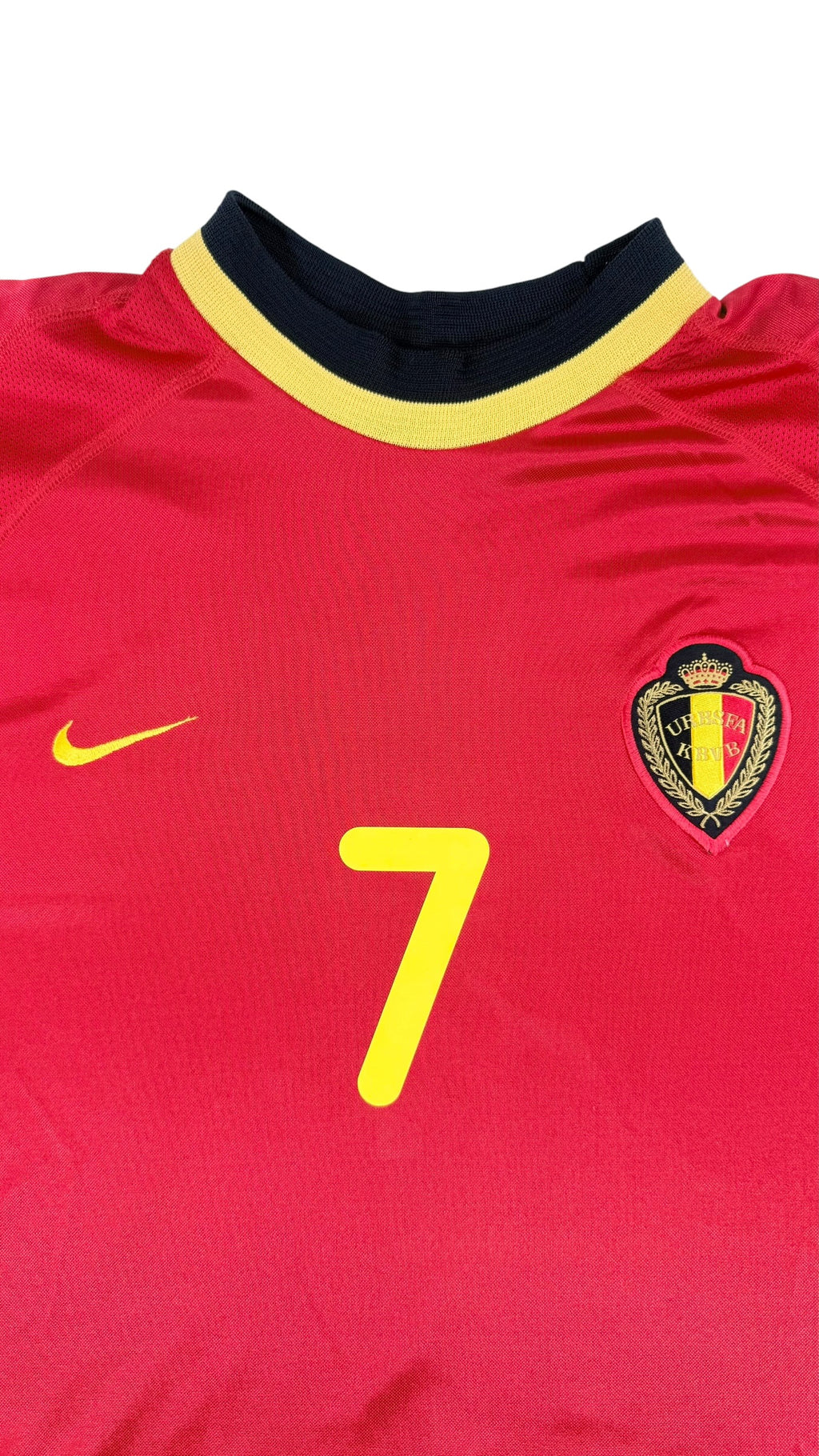BELGIUM 2000/01 HOME SHIRT - #7 WILMOTS (SIZE XL)