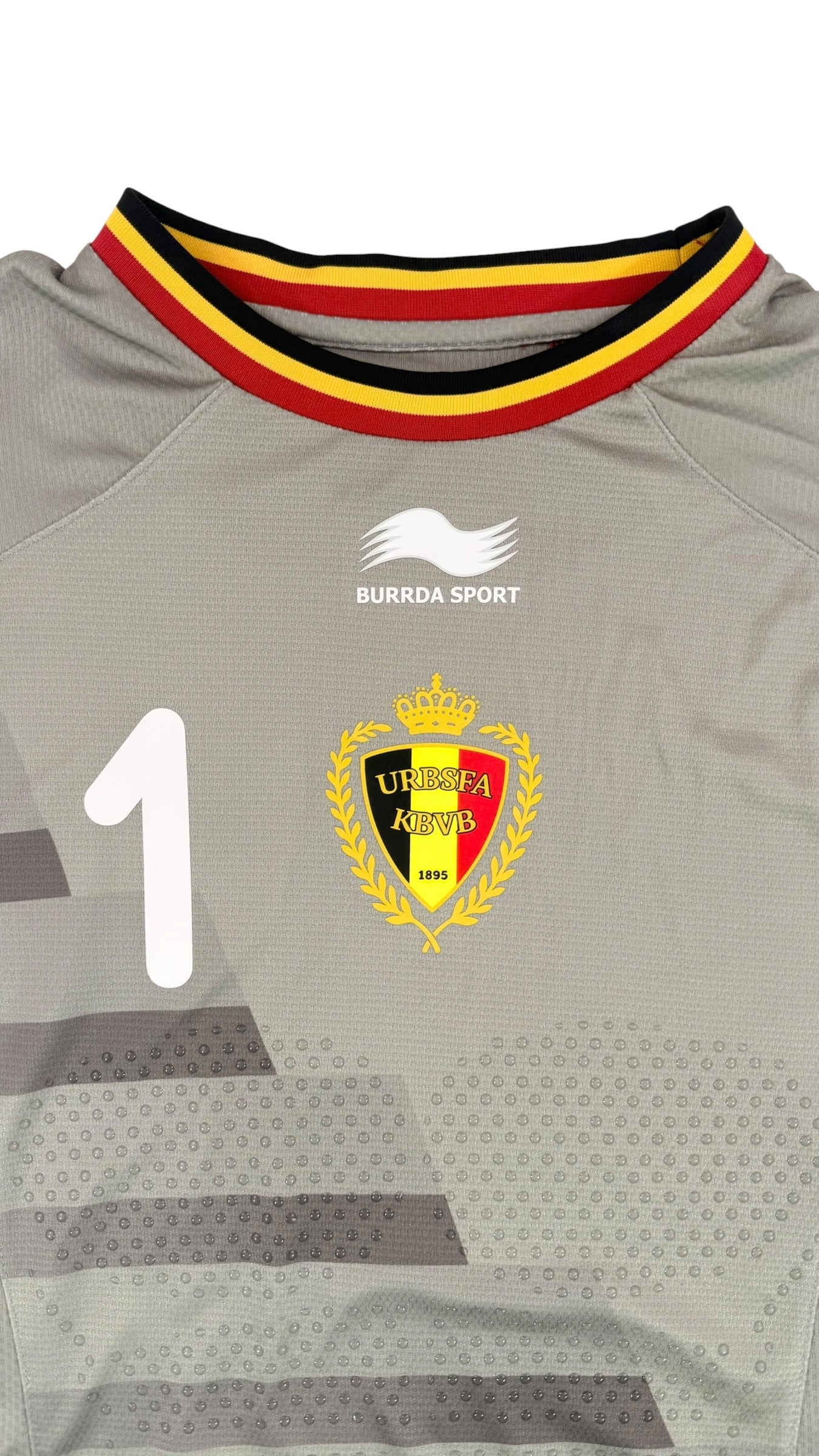 BELGIUM 2014 GK SHIRT - PLAYER ISSUE #1 COURTOIS (SIZE XL)