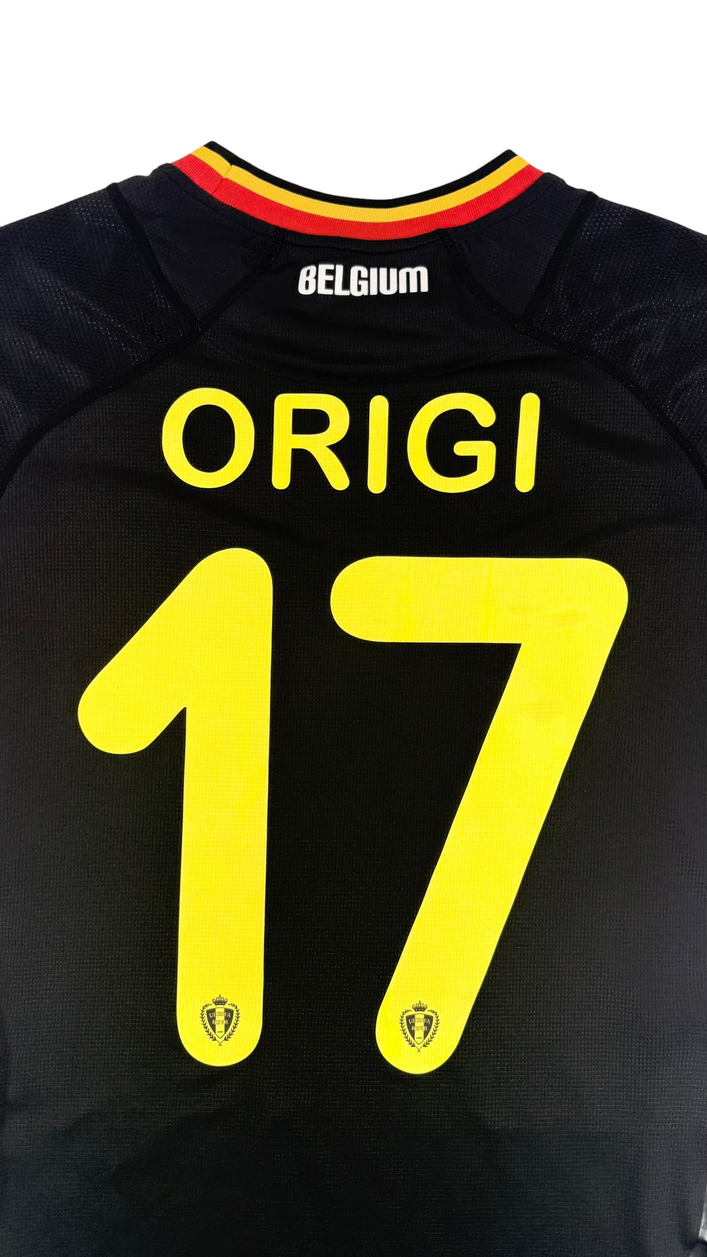 BELGIUM 2014 AWAY SHIRT - PLAYER ISSUE #17 ORIGI (SIZE XL)