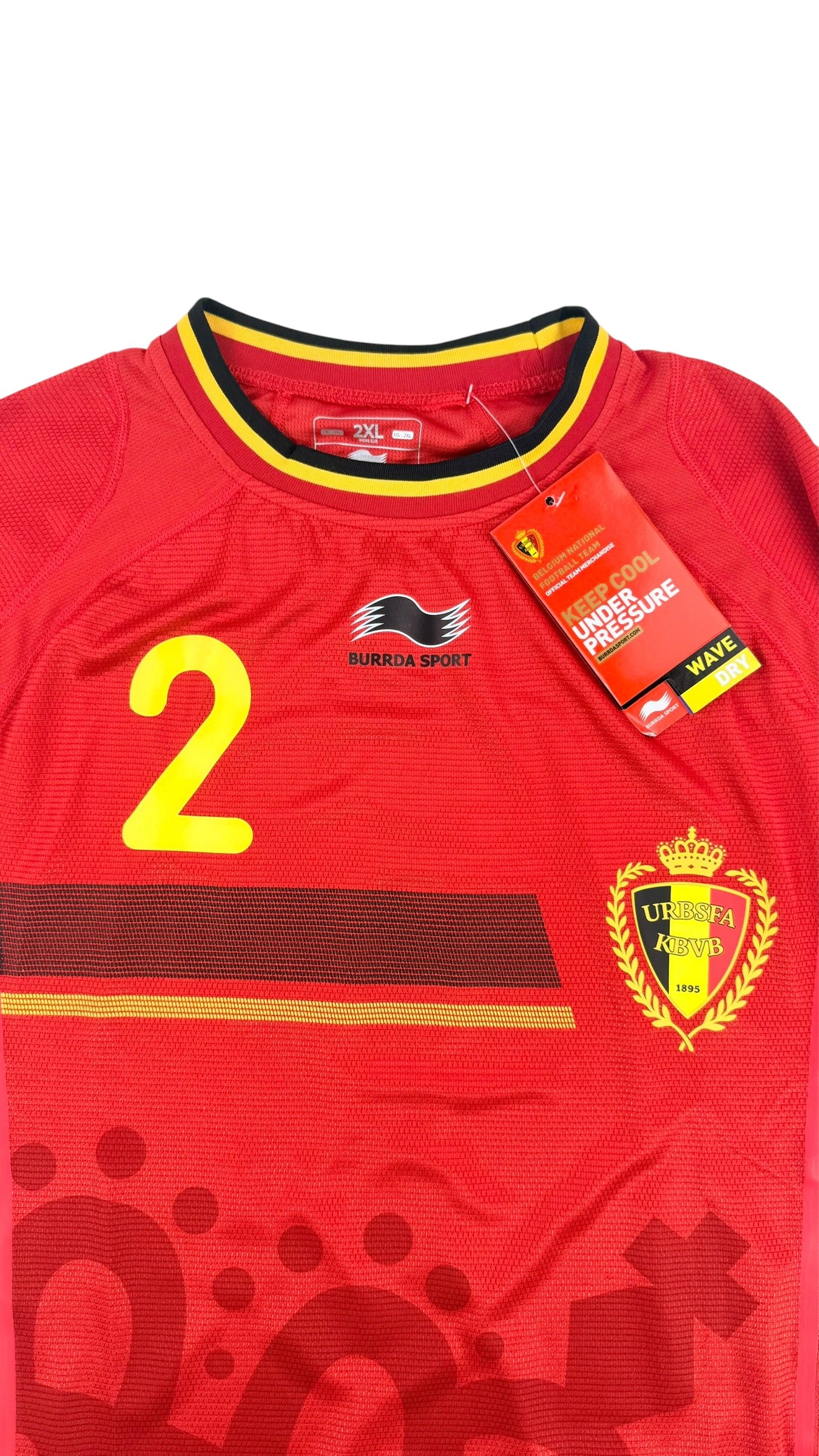 BELGIUM 2014 HOME SHIRT - PLAYER ISSUE #2 ALDERWEIRELD (SIZE XL) BNWT